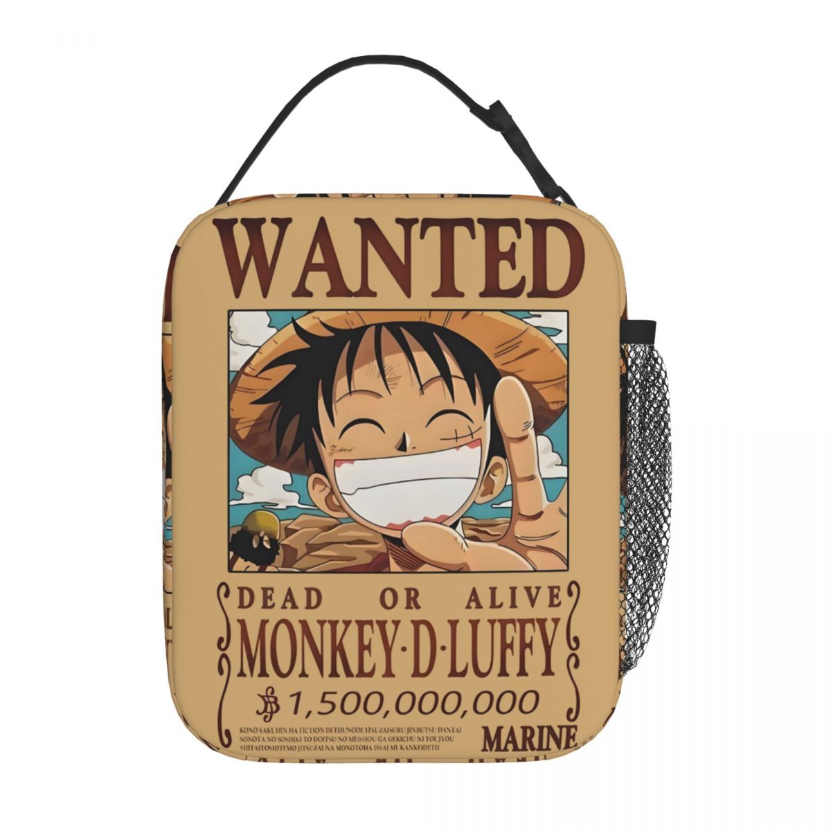 Tech Accessories For Office - Custom Cartoon L-Luffy Wanted Portable Lunch
