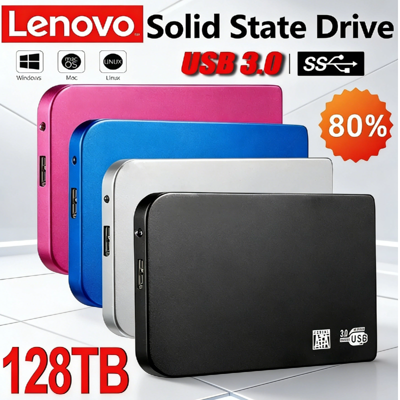 Portable Ssd Enclosure - Lenovo USB3.0 SSD Enclosure 128TB High-Speed