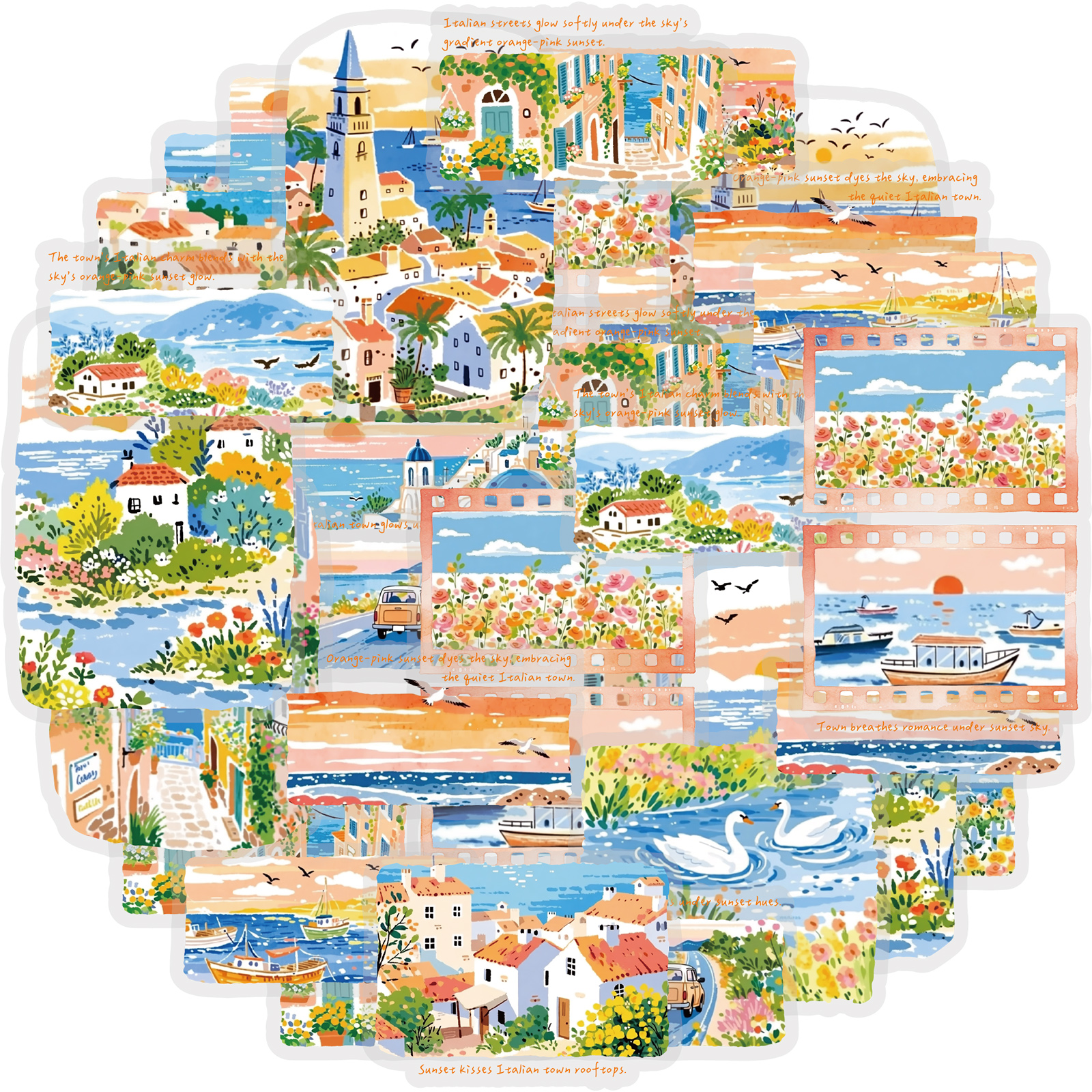 Tech Accessories For Office - Etori Life Fresh Seaside Travel Stickers