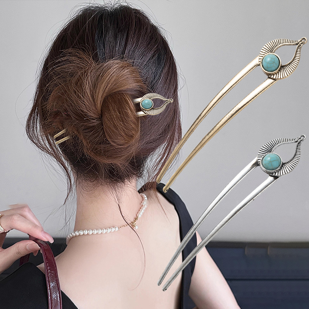 Tech Accessories Women - Egypt Turquoise U Shape Hair Fork
