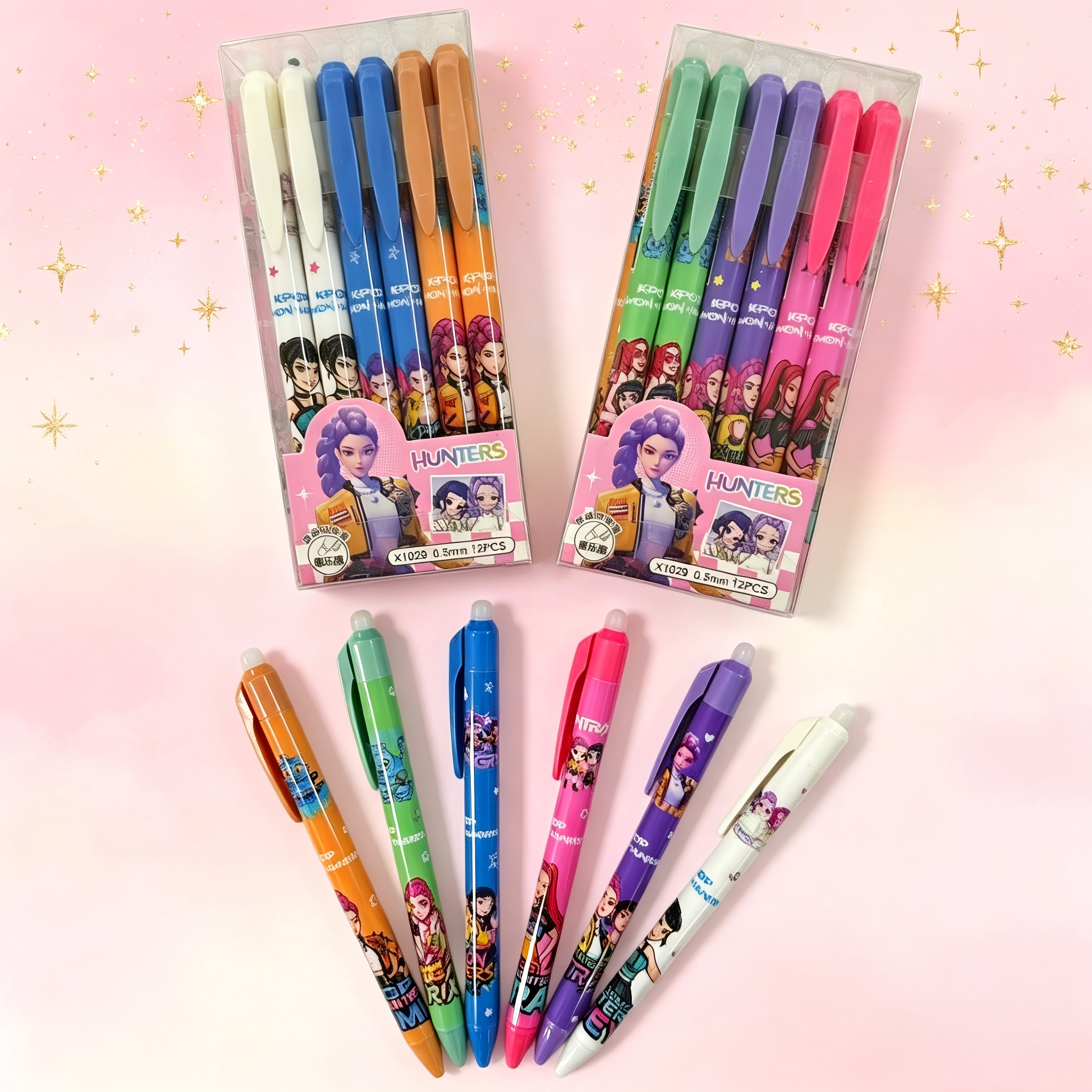Tech Accessories For Office - Cartoon Erasable Gel Pens Cute Kpop