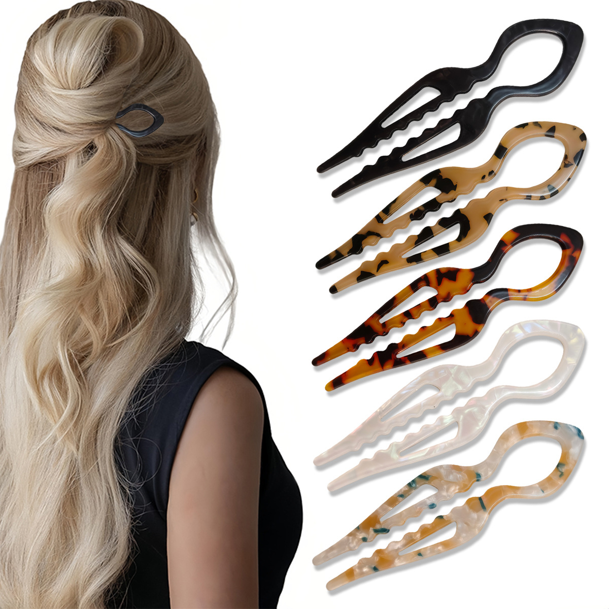 U-Shaped Hair Sticks Tortoises - đánh giá và giá Tech Accessories Women