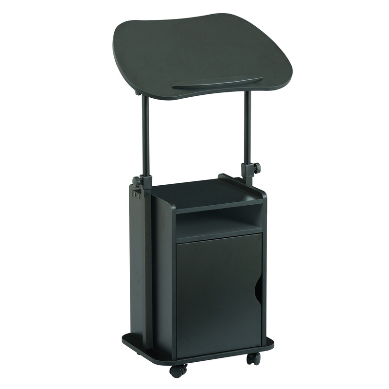 Black Adjustable Laptop Cart w - đánh giá và giá Laptop Stand Bamboo