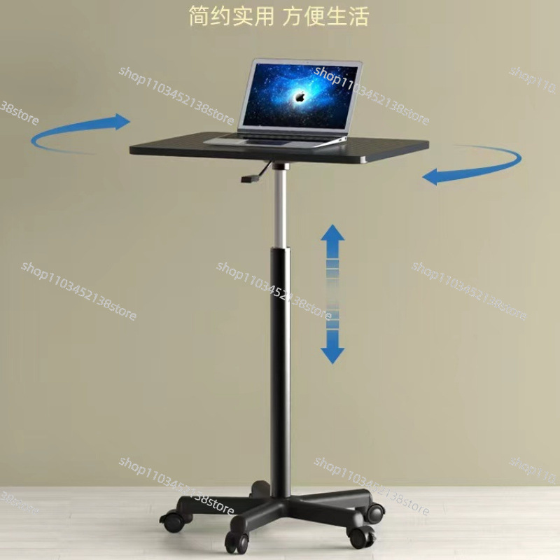 Pulley Mobile Small Table Stan - đánh giá và giá Laptop Stand Bamboo