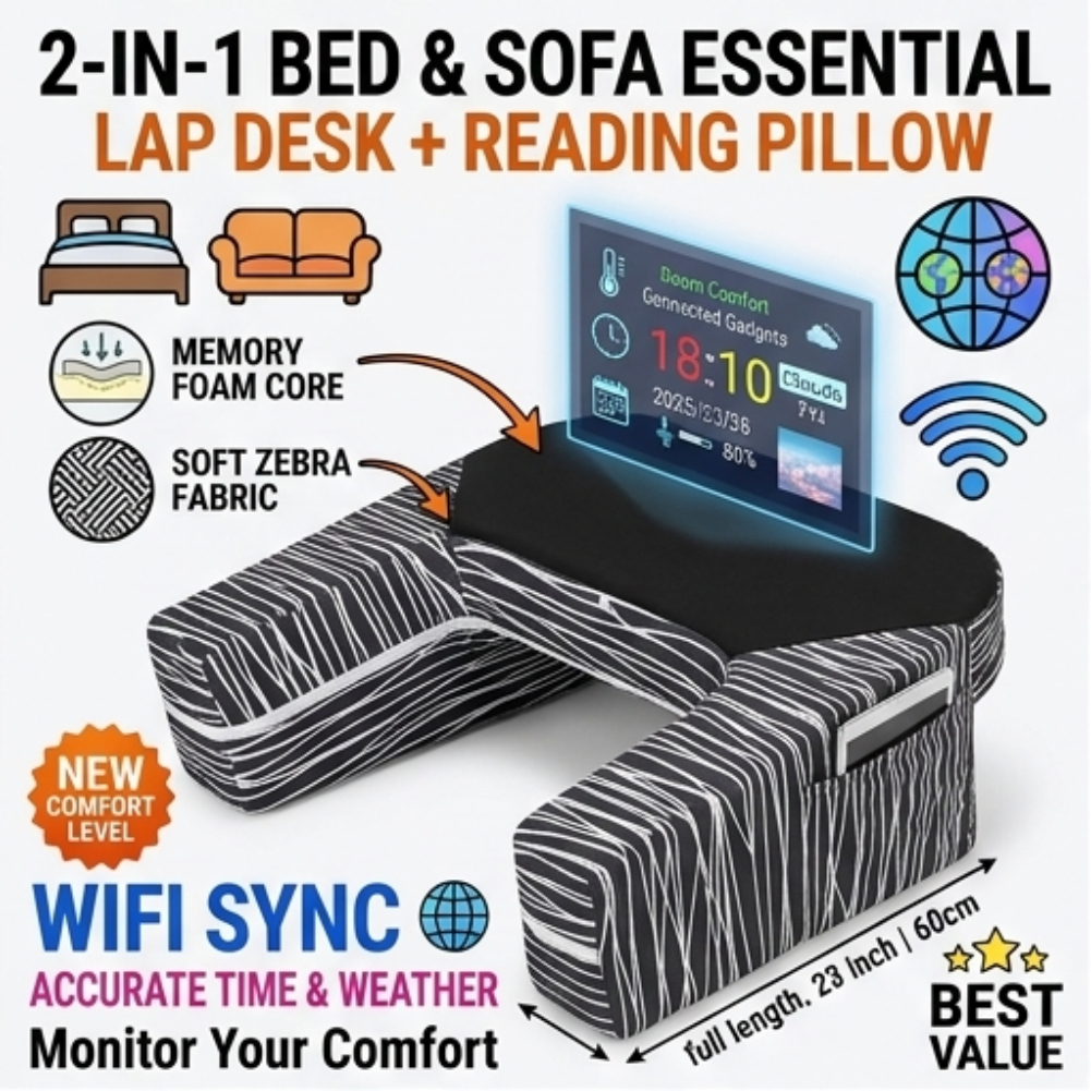 Zebra Print Reading Pillow Mem - đánh giá và giá Laptop Stand Bamboo