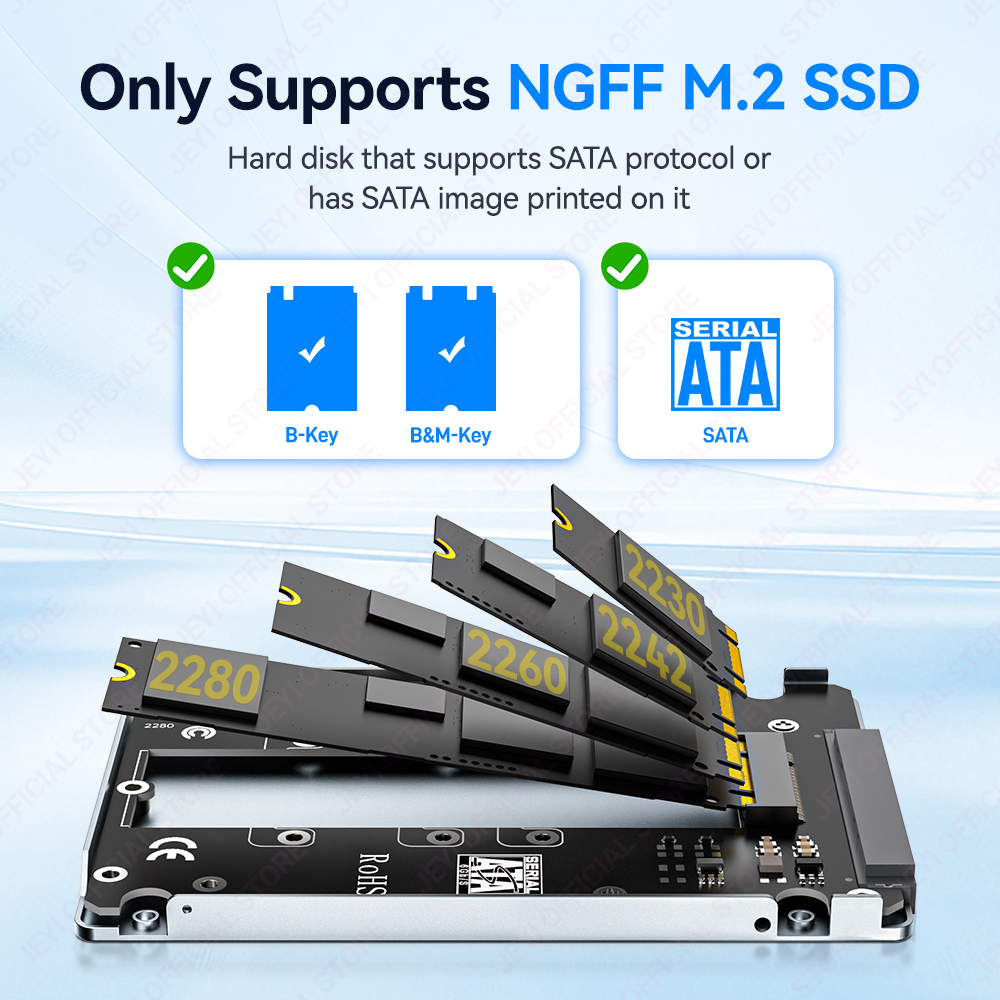JEYI M.2 NGFF To SATA 3.0 Hard - đánh giá và giá Portable Ssd Enclosure