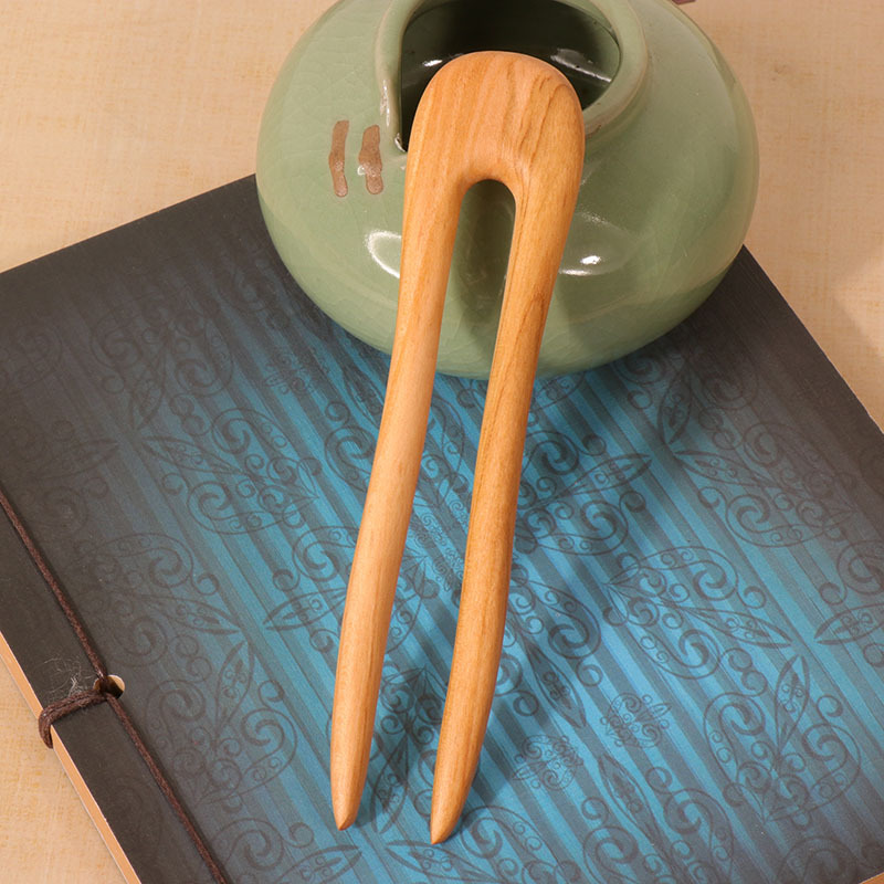 Peach Wood U-shaped Hairpin An - đánh giá và giá Tech Accessories Women