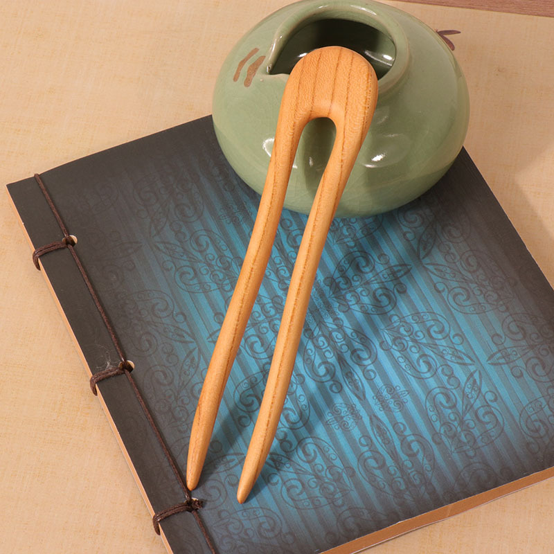 Peach Wood U-shaped Hairpin An - đánh giá và giá Tech Accessories Women
