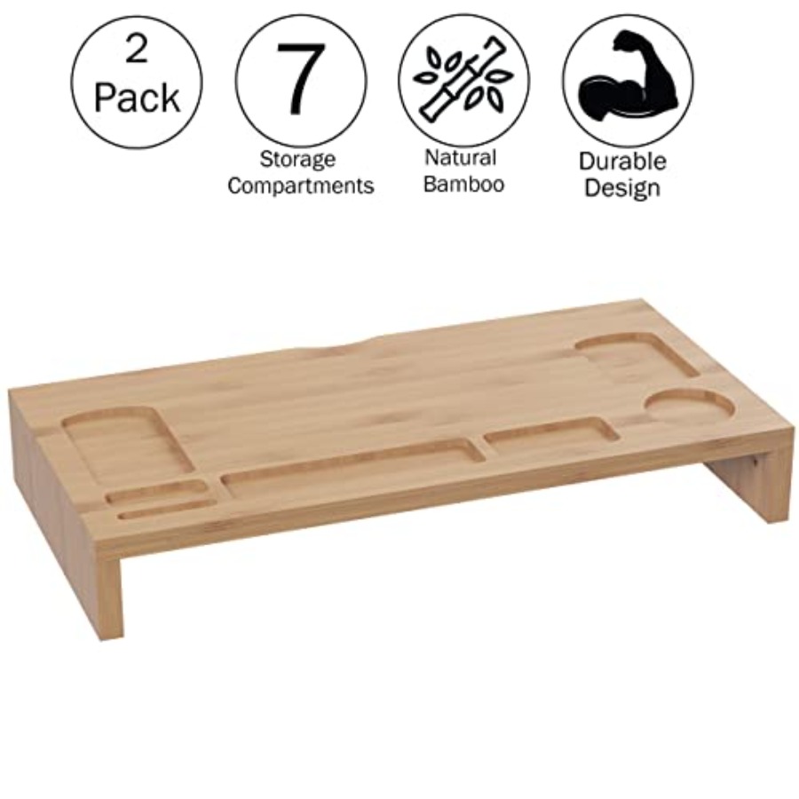 Bamboo Monitor Riser Set 2-Pac - đánh giá và giá Laptop Stand Bamboo