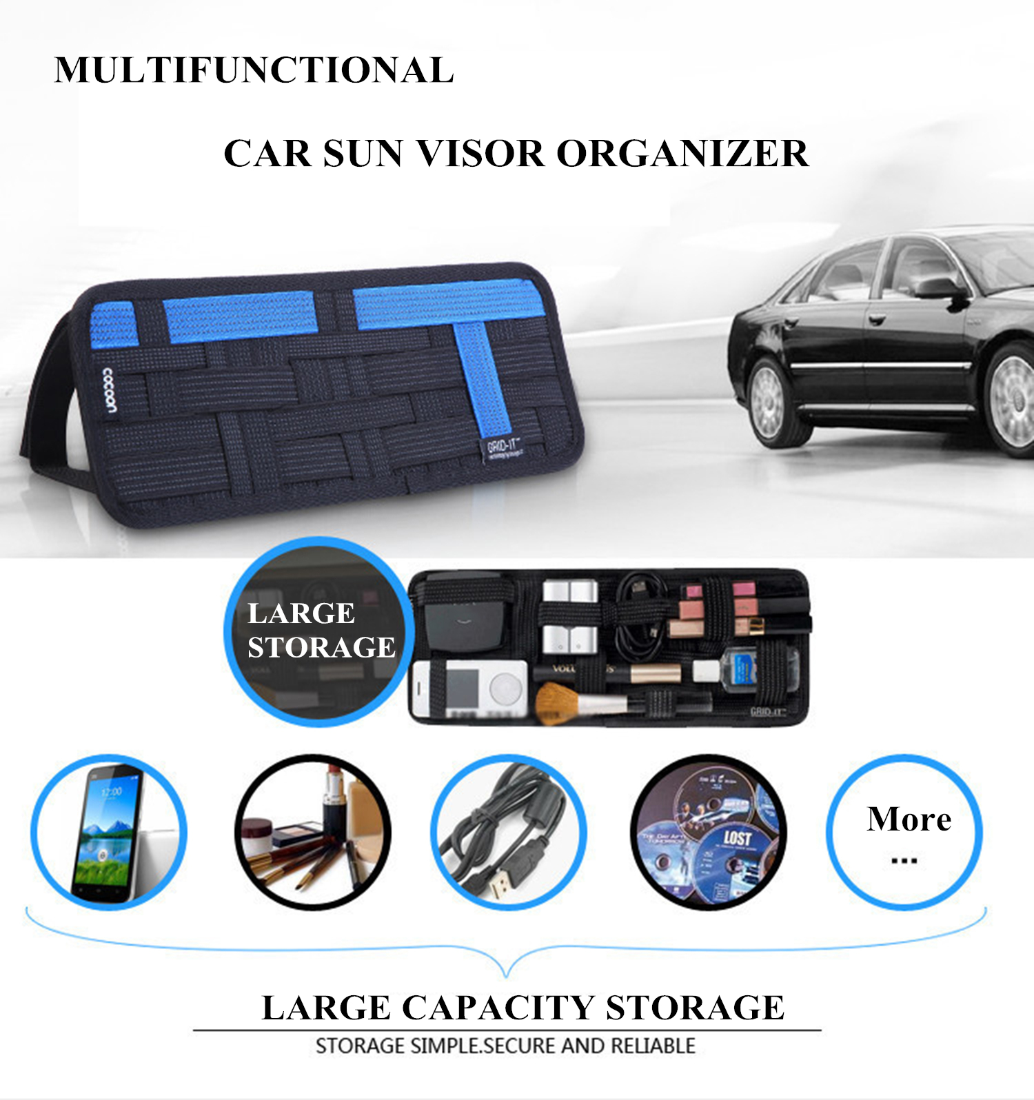 Car Sun Visor Organizer Pouch  - đánh giá và giá Tech Accessories Bag