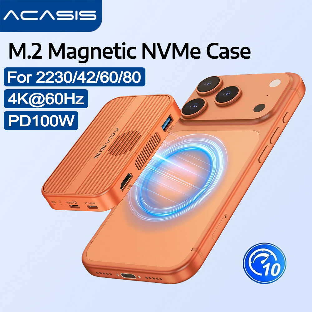 Acasis 10Gbps Magnetic M.2 NVM - đánh giá và giá Portable Ssd Enclosure