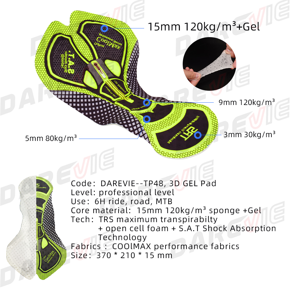 DAREVIE Cycling Pad Gel Cushio - đánh giá và giá Tech X