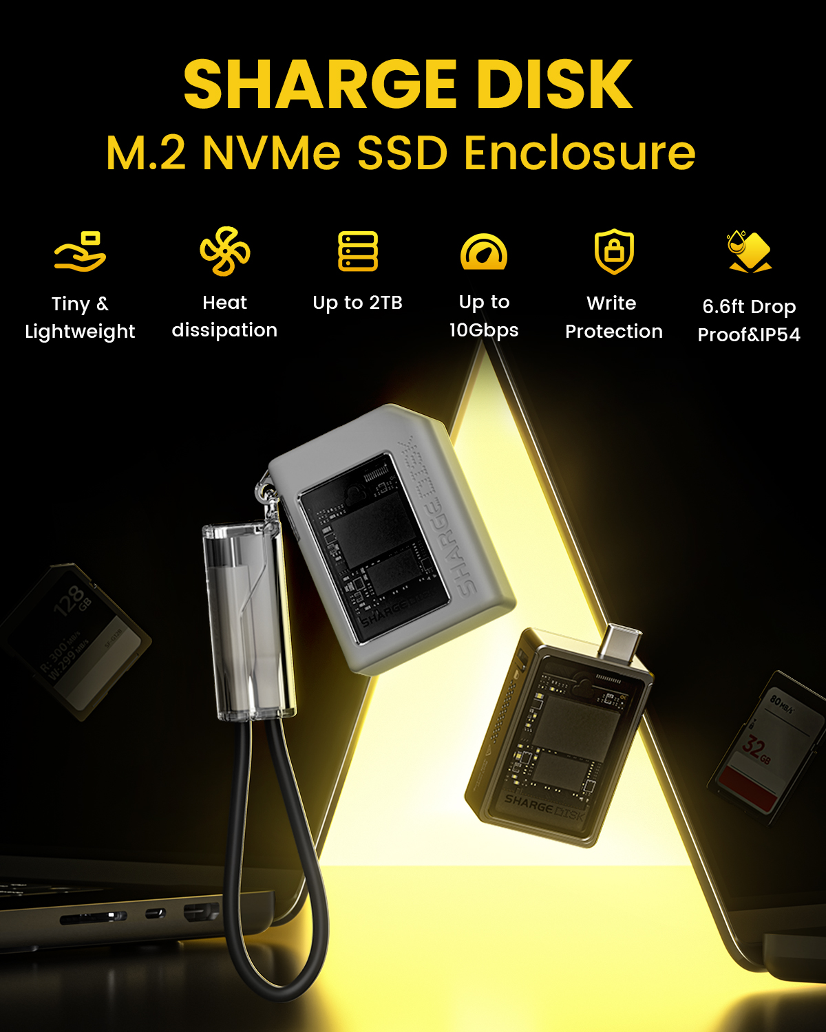 SHARGE-SSD Enclosure for Lapto - đánh giá và giá Portable Ssd Enclosure