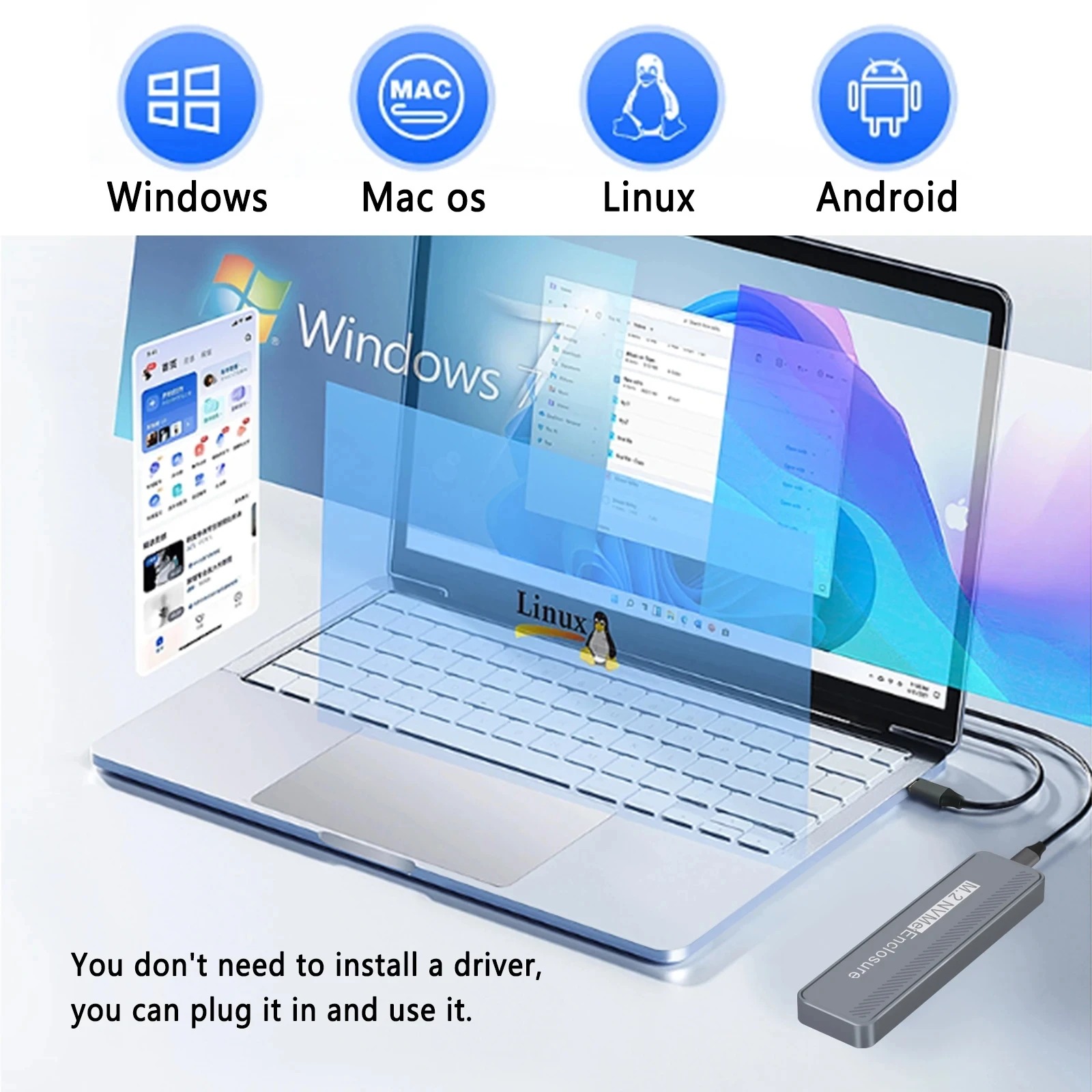 20Gbps NVMe M.2 SSD Enclosure  - đánh giá và giá Portable Ssd Enclosure