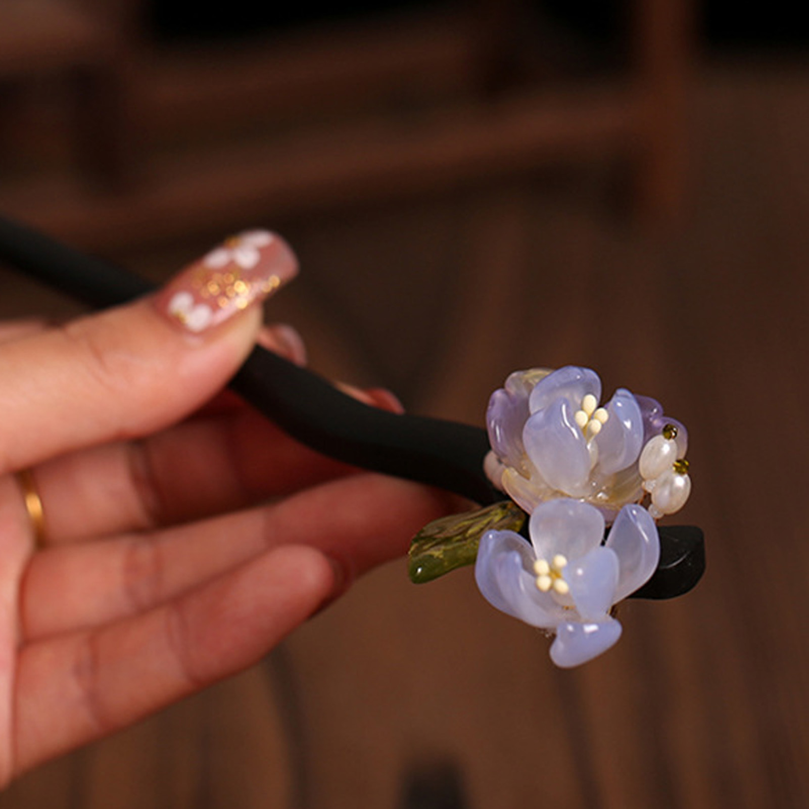 Vintage Wooden Flower Hairpin  - đánh giá và giá Tech Accessories Women