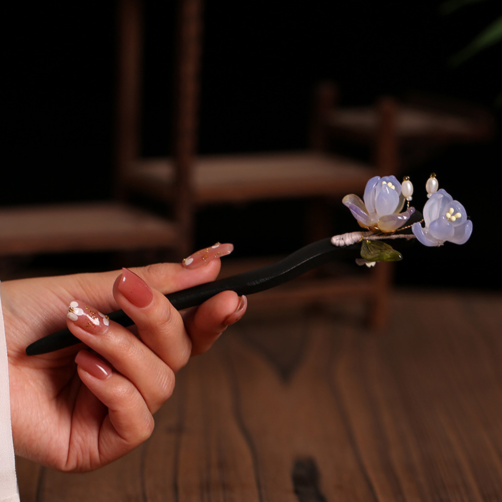 Vintage Wooden Flower Hairpin  - đánh giá và giá Tech Accessories Women