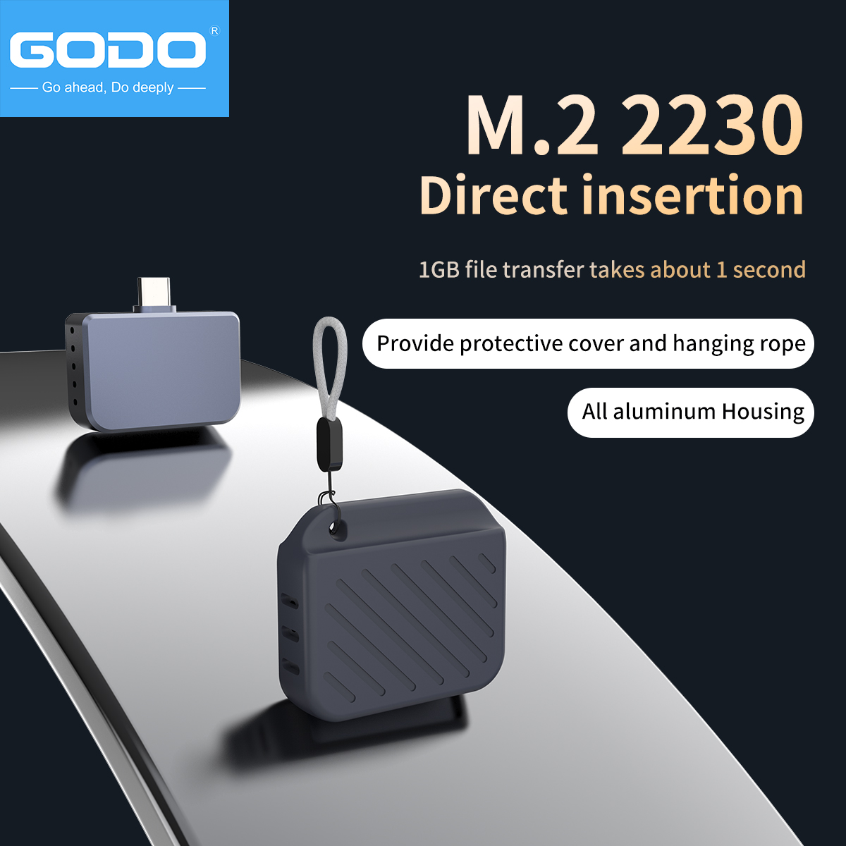 GODO 2230 Type-C Plug & Play M - đánh giá và giá Portable Ssd Enclosure